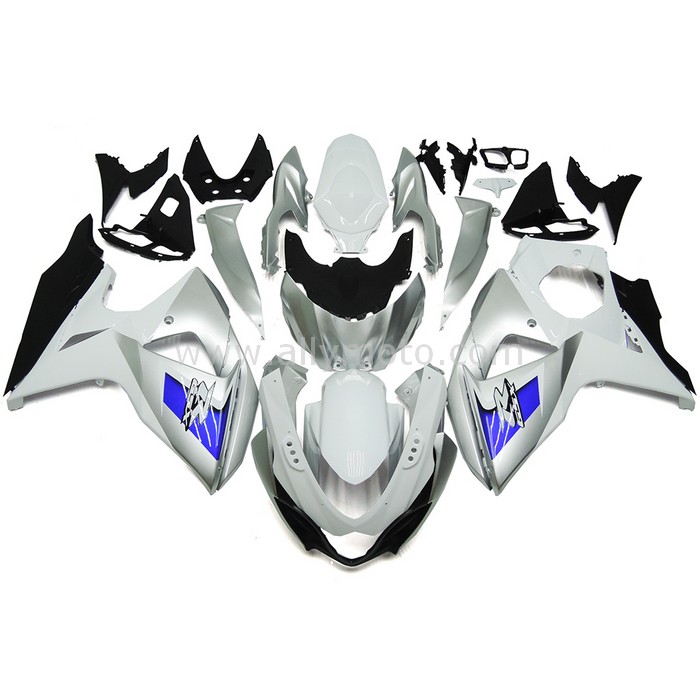 0415 Fairing Suzuki GSXR1000 K9 09 10 11 12 13 14 White Silver 0415 Fairing Suzuki GSXR1000 K9 09 10 11 12 13 14 White Silver